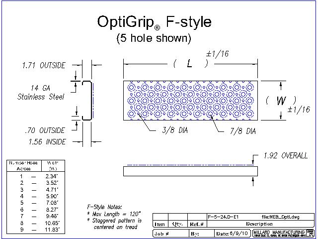 OptiGrip F Style Drawing